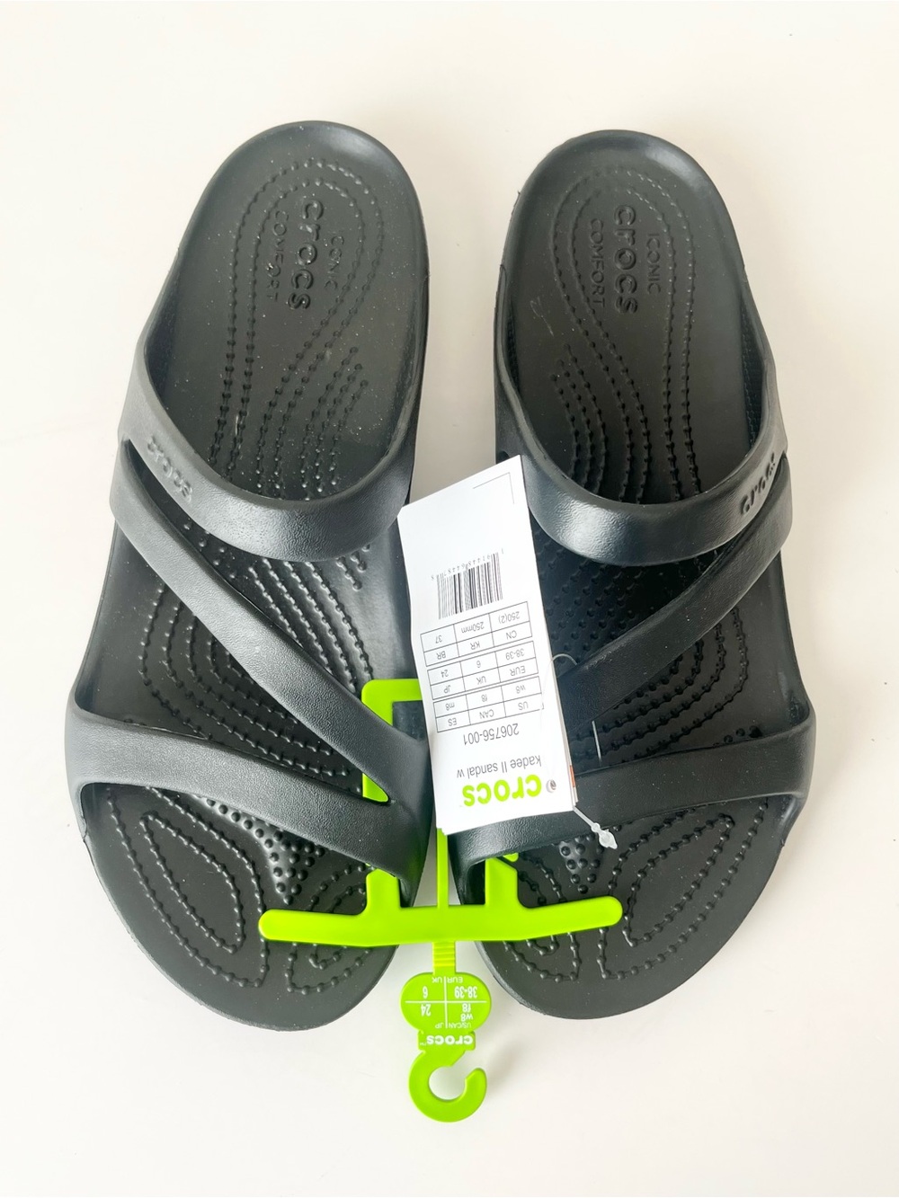 Crocs Kadee II Sandals comfort slip on black NEW 8